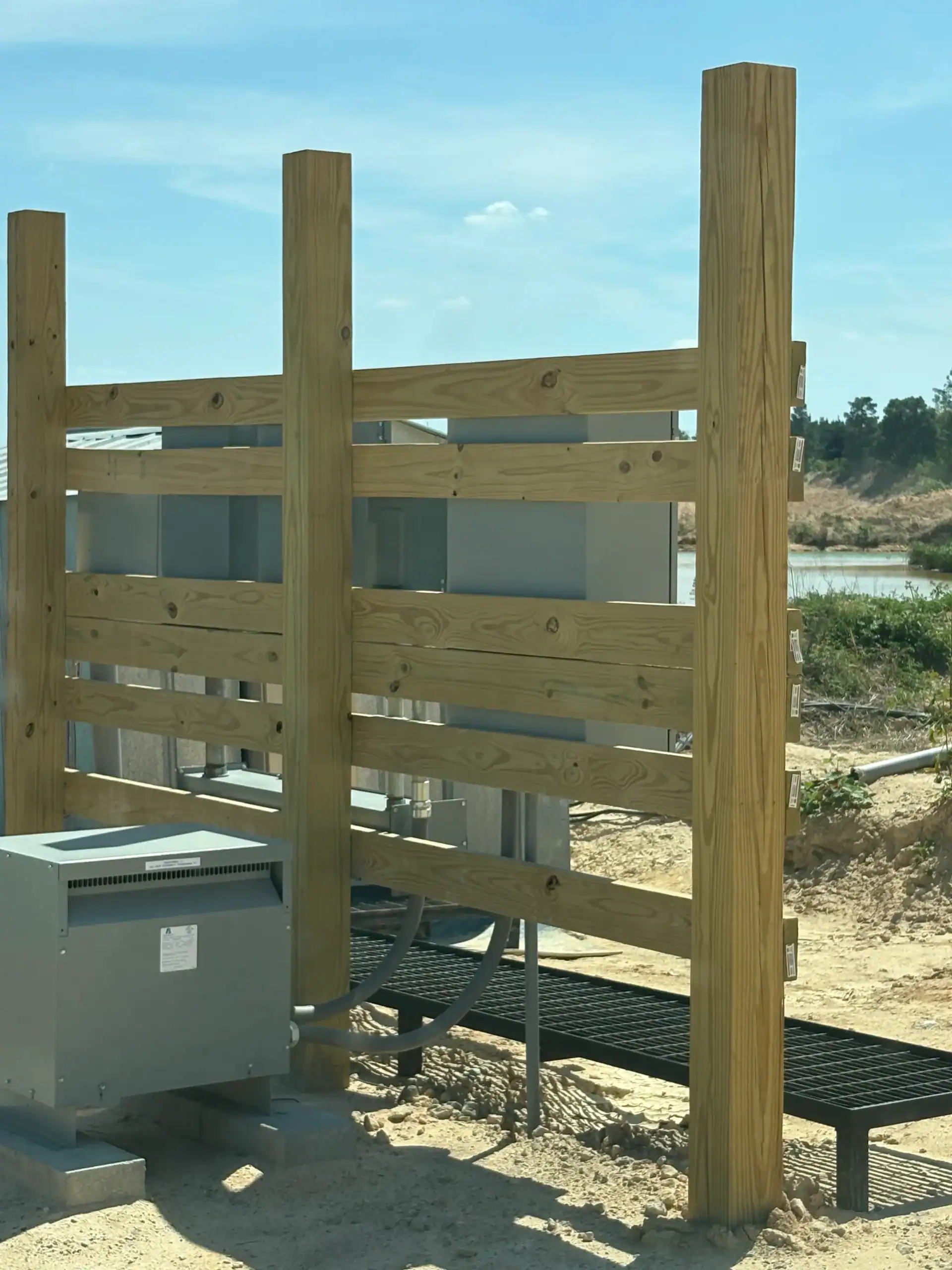 Wooden Fence Construction Site Alamance County North Carolina